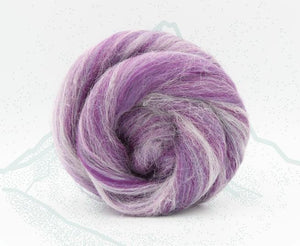 New! Blended Merino Alpaca Superfine merino wool roving mix 2oz or 4 oz, color: Monte Viso Purple