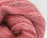 New! Blended Merino Alpaca Superfine merino wool roving mix 2oz or 4 oz, color: Monte Rosa Red