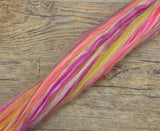 New! Blended  merino / tussah silk wool roving 2oz or 4 oz, color: Libra