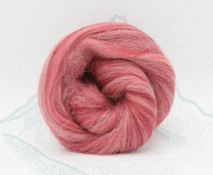 New! Blended Merino Alpaca Superfine merino wool roving mix 2oz or 4 oz, color: Monte Rosa Red