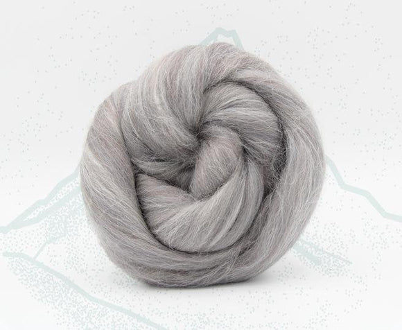 New! Blended Merino Alpaca Superfine merino wool roving mix 2oz or 4 oz, color: Eiger Gray