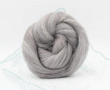New! Blended Merino Alpaca Superfine merino wool roving mix 2oz or 4 oz, color: Eiger Gray