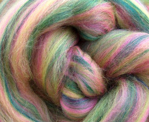 New! Blended  merino / Bamboo wool roving,  2oz or 4oz, color: Hickory Dickory