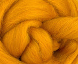 SALE! Superfine Merino 64s Wool Roving , Color: Marigold 2