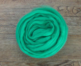 SALE! Superfine Merino 64s Wool Roving , Color: Mint 2