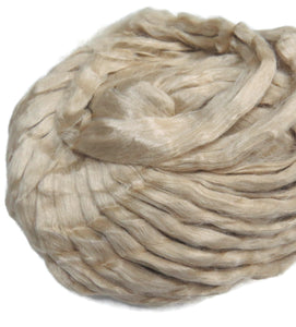 Natural Tussah Silk Roving, undyed, 1oz or 4oz