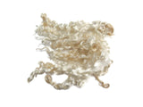1oz, Yearling Mohair wool locks , color: Natural White,   LS-12
