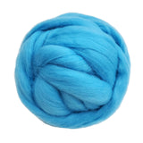 SALE! 21.5mic Merino Wool Roving , Color: Aqua Blue