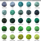 SALE! 21.5mic Merino Wool Roving , Color: Aqua Blue