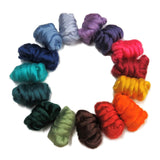 Bamboo Roving  palette assortment Kit of 15 bright colors , 375g ( 13.5oz total )