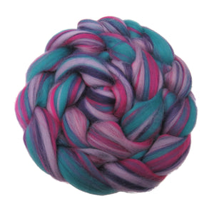 New! Merino blended wool roving , 2 or4 oz , Color Bubblegum Surprise