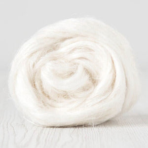 1oz Flax / Linen fiber roving, color: Bleached white