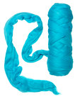 Superfine Merino wool  Roving 19 microns,  ,color: turquoise