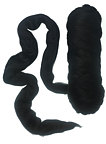 Black merino wool roving 19 microns,Black