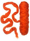 Superfine merino wool roving 19 micron,  : orange