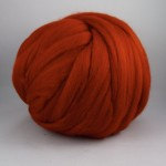 Merino wool Roving 19 microns ,colour:rust