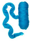 Merino superfine wool roving 19 micron: Turquoise Blue
