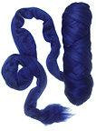 Merino wool roving 19 microns ,Color: Dark Royal Blue
