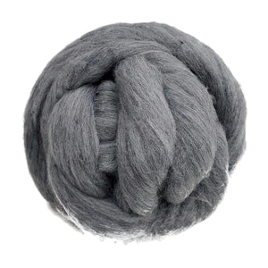 SALE! 21.5mic Merino Wool Roving , Color: Speckle Gray