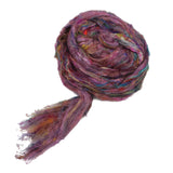 Pulled Sari Silk Roving, color: Multi Mix (PS-6B)