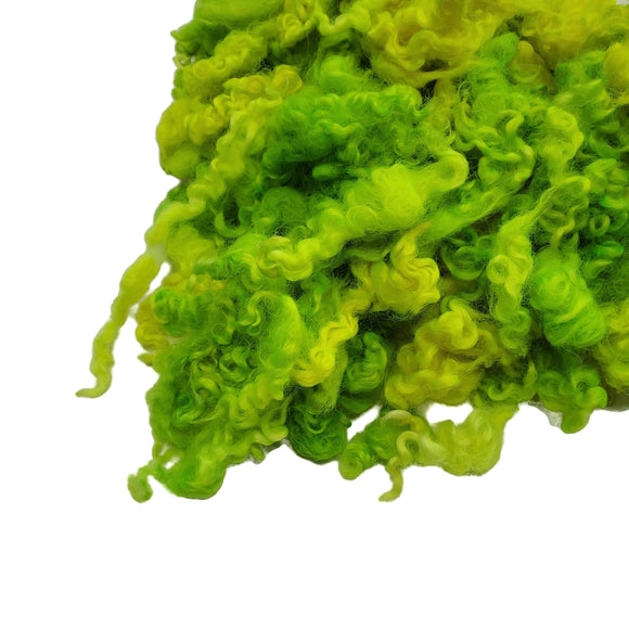 1oz,  Lincoln wool locks, color:  Fluorescent Lime / Yellow, TT-12