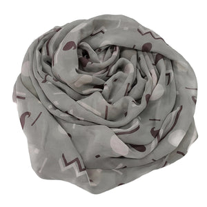 Silk printed crinkle chiffon fabric scarf for nuno felting , 18X84 inches  (SCA-19)