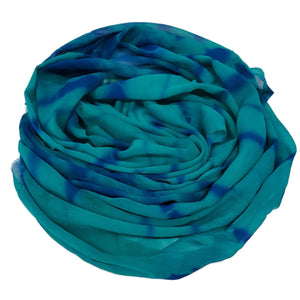 Silk printed crinkle chiffon fabric scarf for nuno felting , 14X78 inches  (SCA-22)
