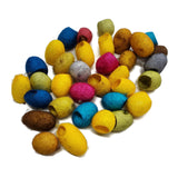 20  Hand dyed Silk cocoons