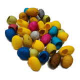 20  Hand dyed Silk cocoons