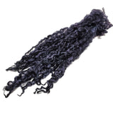 1oz Premium Hand picked Teeswater wool locks,  11&quot;-13&quot; , Extreme locks for tailspinning and felting Color: Black / Purple hues  (ADF-58B)