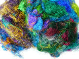 Sari Silk Fiber,1 oz,Mix(cold colours)