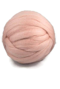 Merino superfine wool roving 19 microns ,Color: Shell