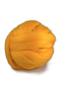 Superfine wool roving,  19 microns ,Colour: yolk