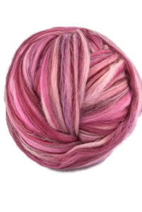 4 oz Merino wool roving multi-colour,19 microns,Make-up