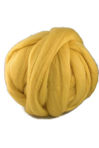 Merino wool top 19 micron: colour  Sun
