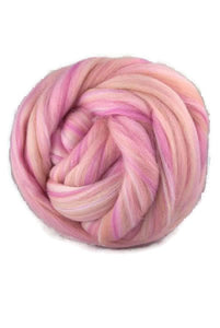 Superfine merino wool roving 19 microns 4 oz,color blend (Mademoiselle)
