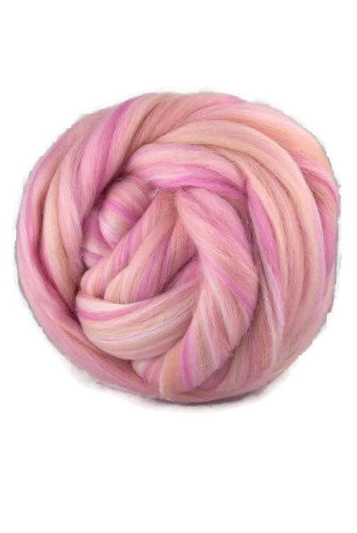 Superfine merino wool roving 19 microns 4 oz,color blend (Mademoiselle)