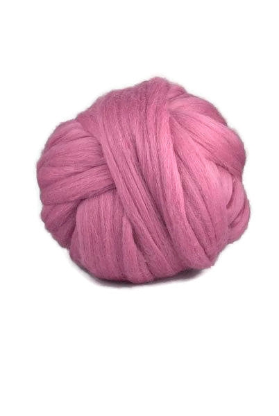 Merino wool roving 19 microns ,Color: Orchid