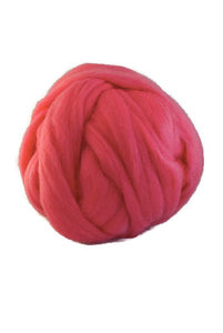 Merino superfine wool roving 19 microns,  ,Color: Lipstick