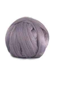 Super-fine merino wool roving, 19 microns ,Colour: Fog