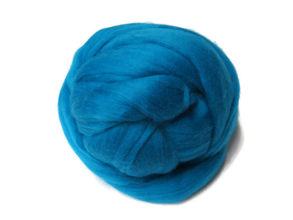 Superfine merino wool roving  , Color: Cobalt