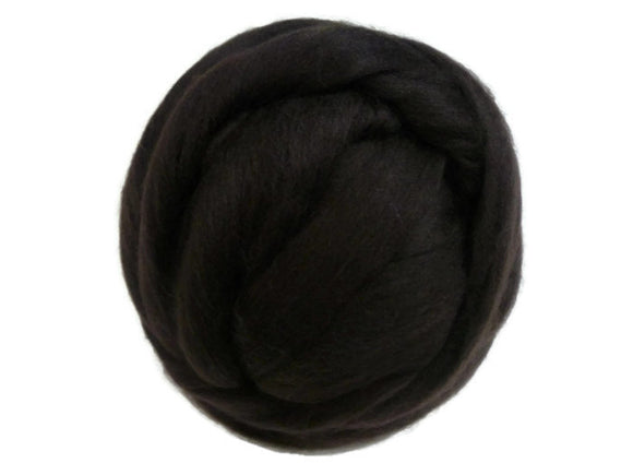 Superfine merino wool roving,  19 microns ,Colour: Coffee