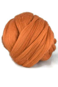 Merino wool roving 19 microns ,Color: Cinnamon