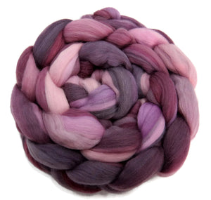 Superfine merino wool roving 19 microns 4 oz,Tempera Collection ( Irises)