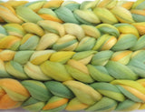 Superfine merino wool roving 19 microns 4 oz,Tempera Collection ( Flower Seller)