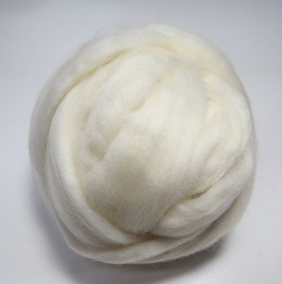 Corriedale  Wool Roving, Natural White